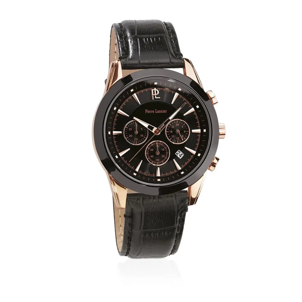 Montre Pierre Lannier Collection Chrono Noir