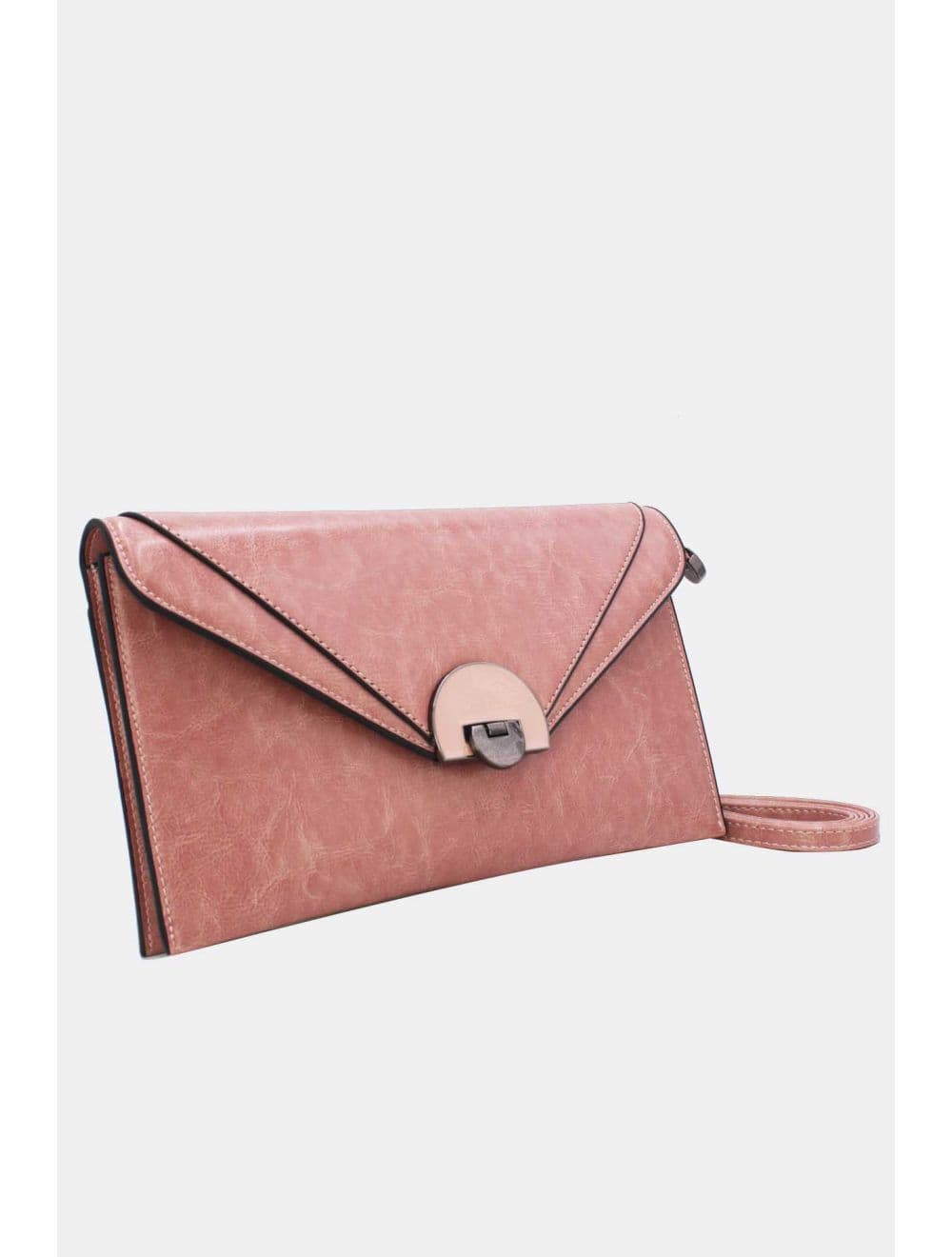 Pochette enveloppe structurée Avec Fermoir 24P-6099Y-Rose