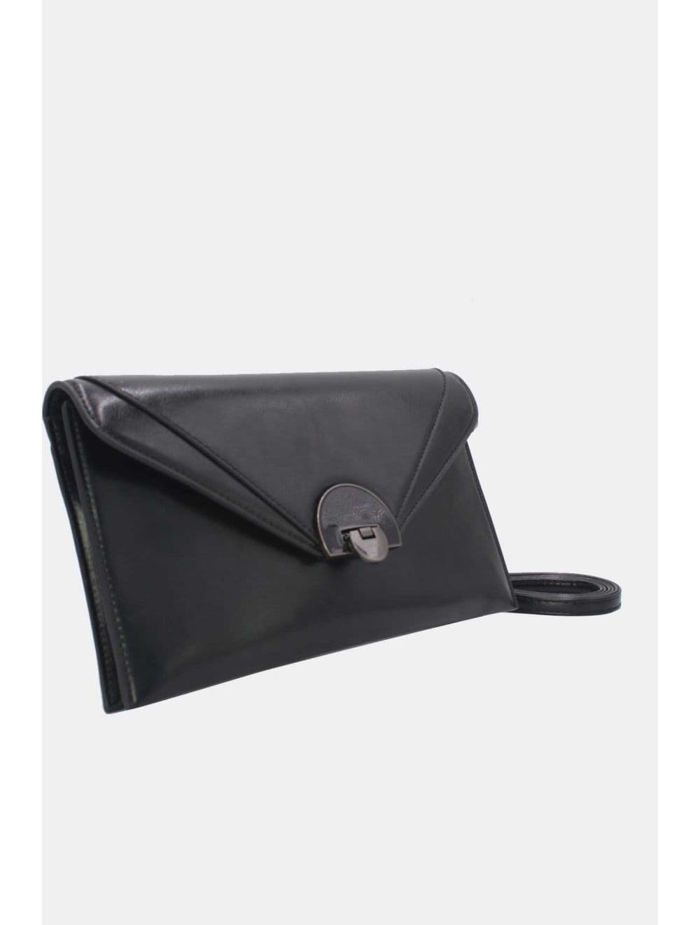Pochette enveloppe structurée Avec Fermoir 24P-6099Y-Noir