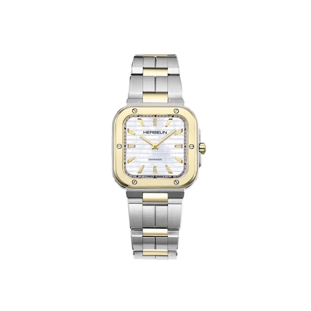 Montre Herbelin Cap Camarat Square Nacre Blanche