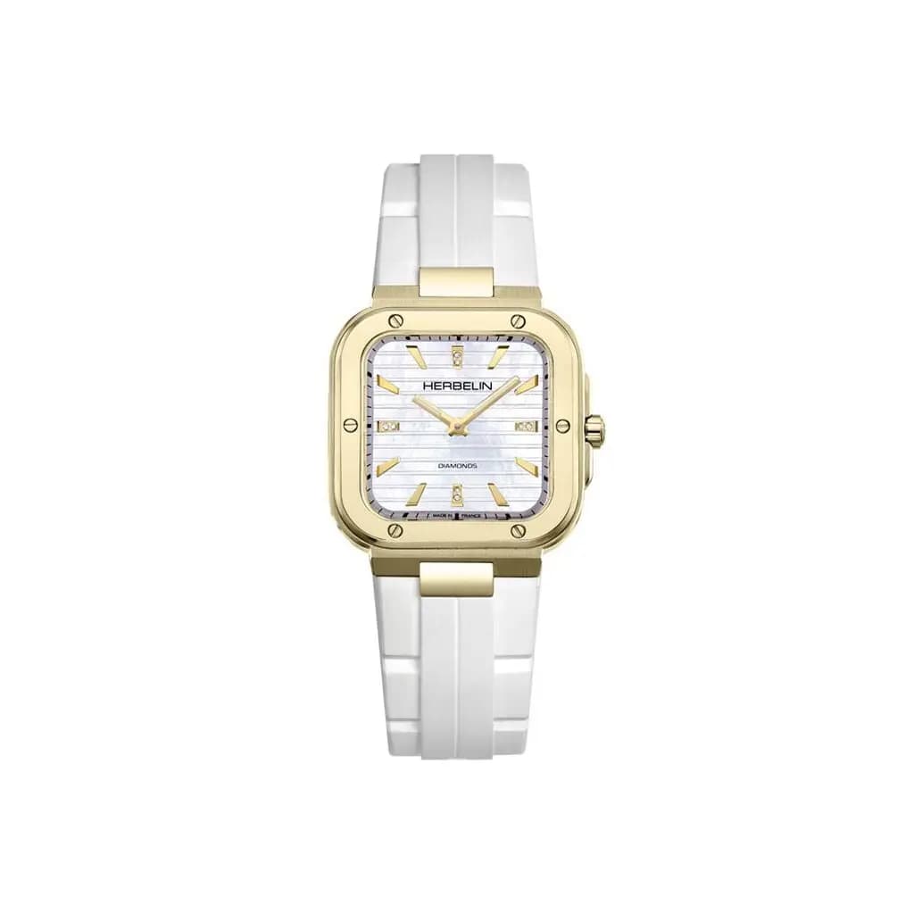 Montre Herbelin Cap Camarat Square Nacre Blanche