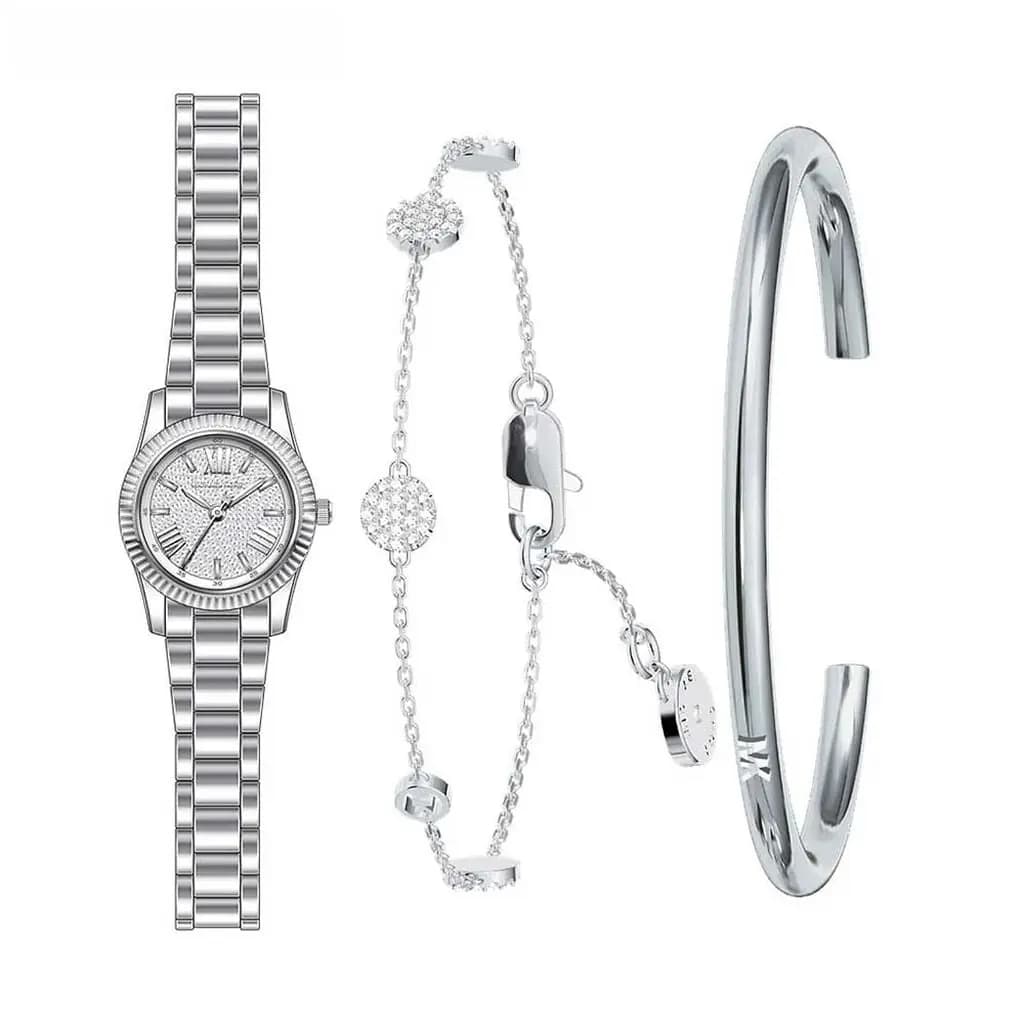 Coffret De Montre Michael Kors Micro Lexington Argenté