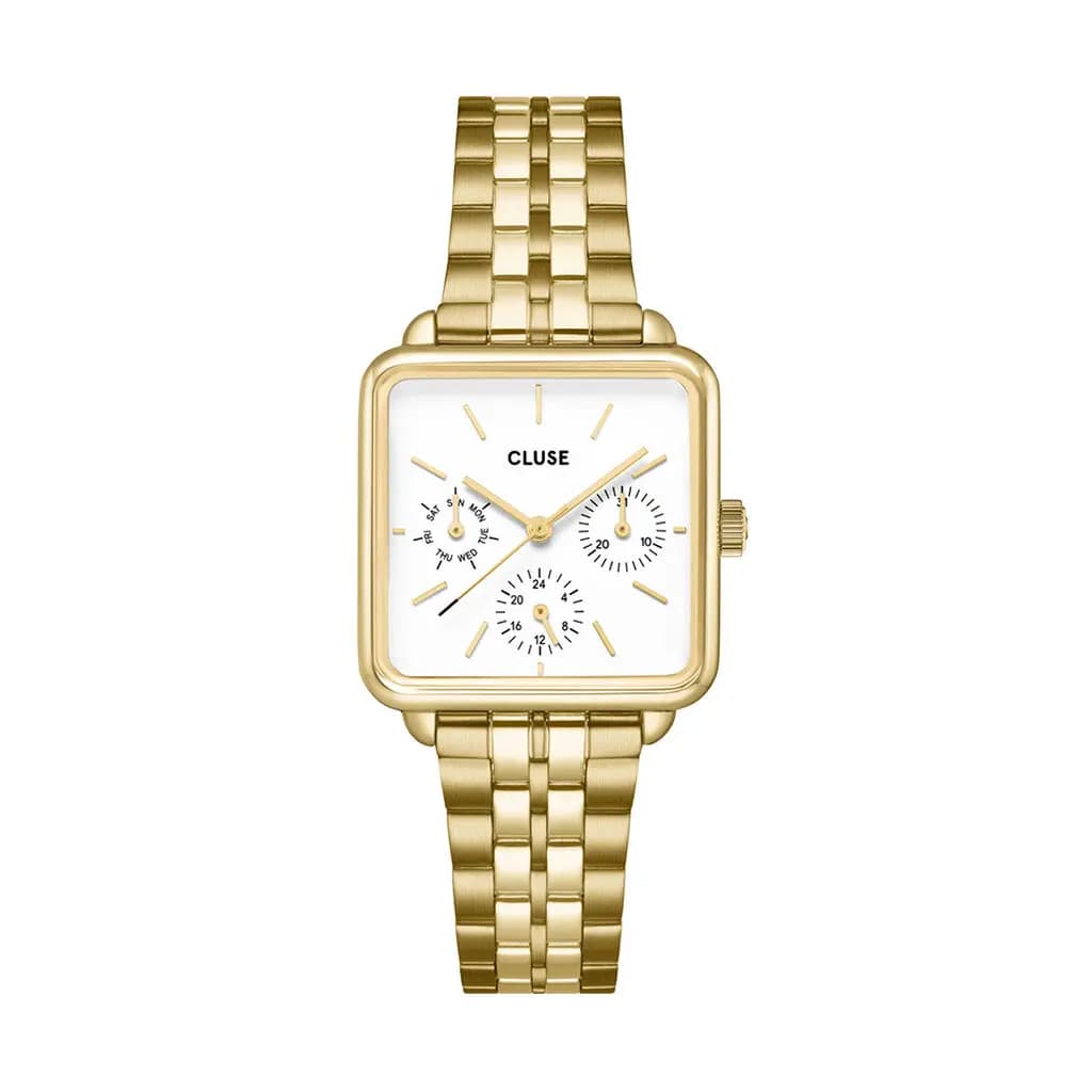 Montre Cluse La Tétragone Multifunction Blanc