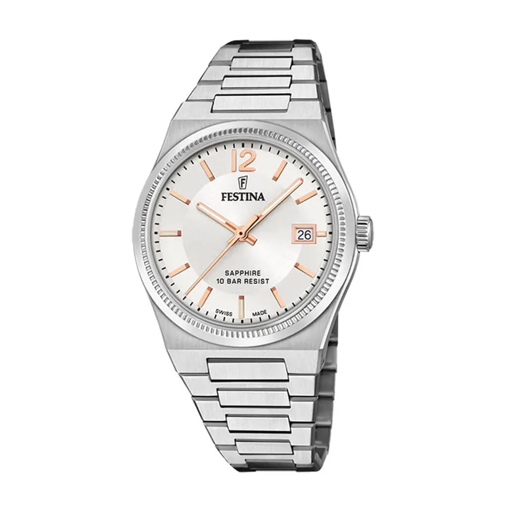 Montre Festina Swiss Made 35 Argenté