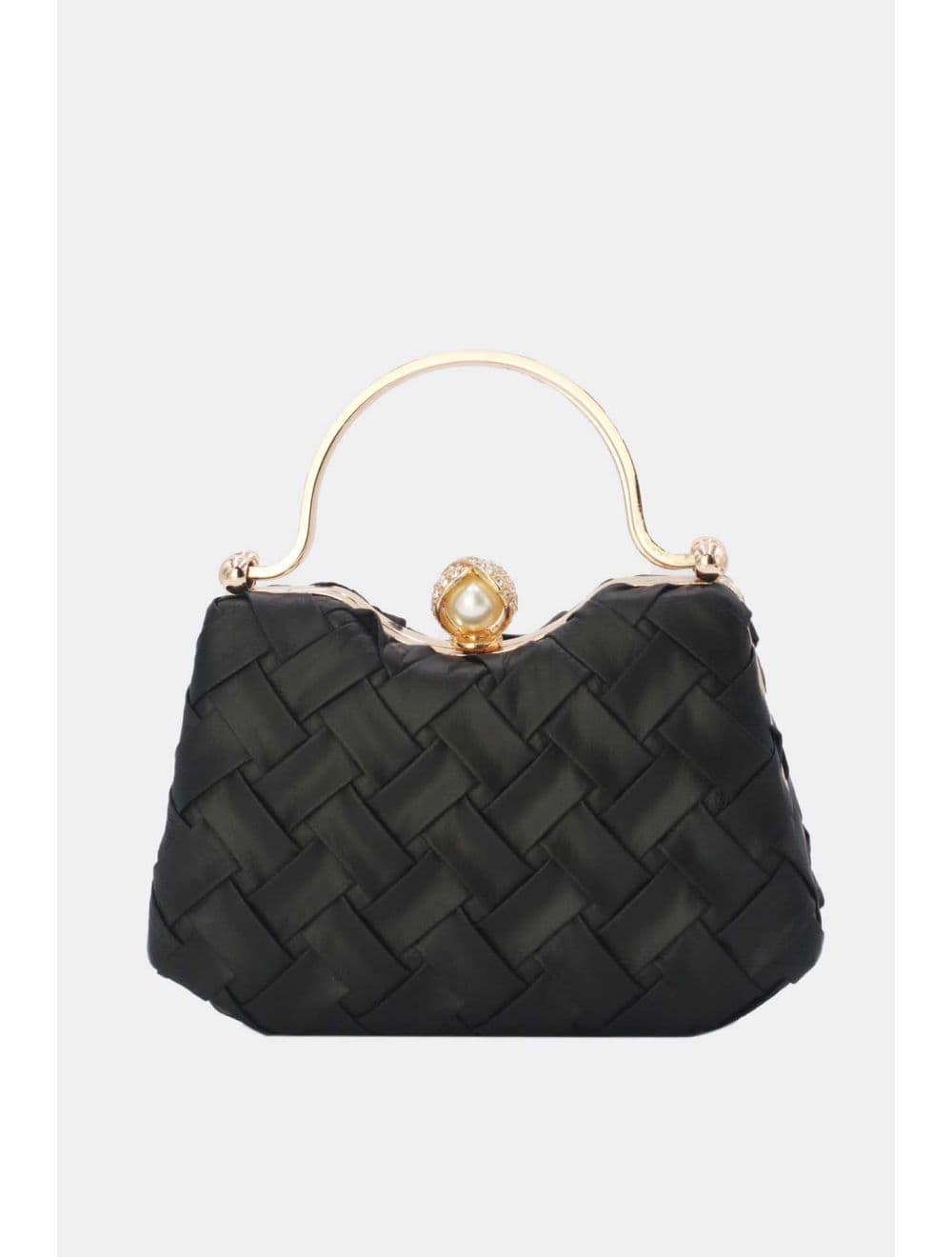 Pochette Soirée Strass Avec Perle 26Y-1259-Noir