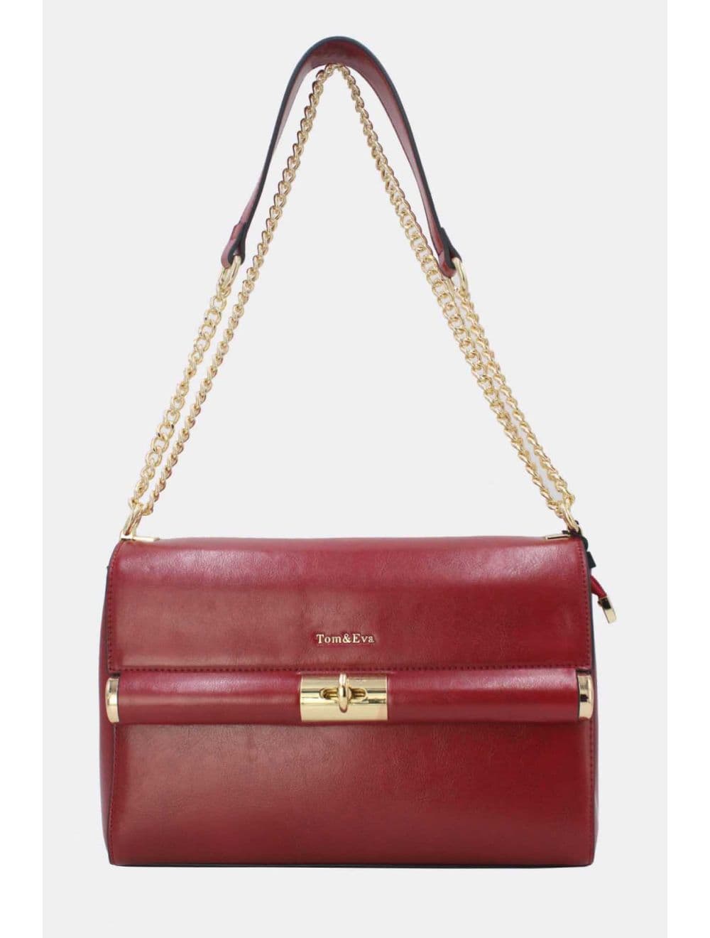 Sac Porte Épaule Effet Cuir 25B-6396-Bordeaux