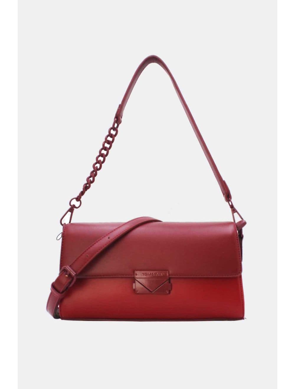 Sac Bandoulière et Porté Épaule Effet Cuir 25P-6333-Rouge