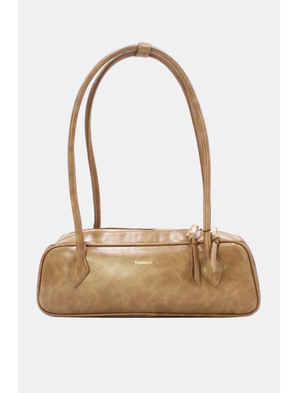 Sac Baguette Porté Épaule Effet Cuir Vernis 25P-6382-Kaki