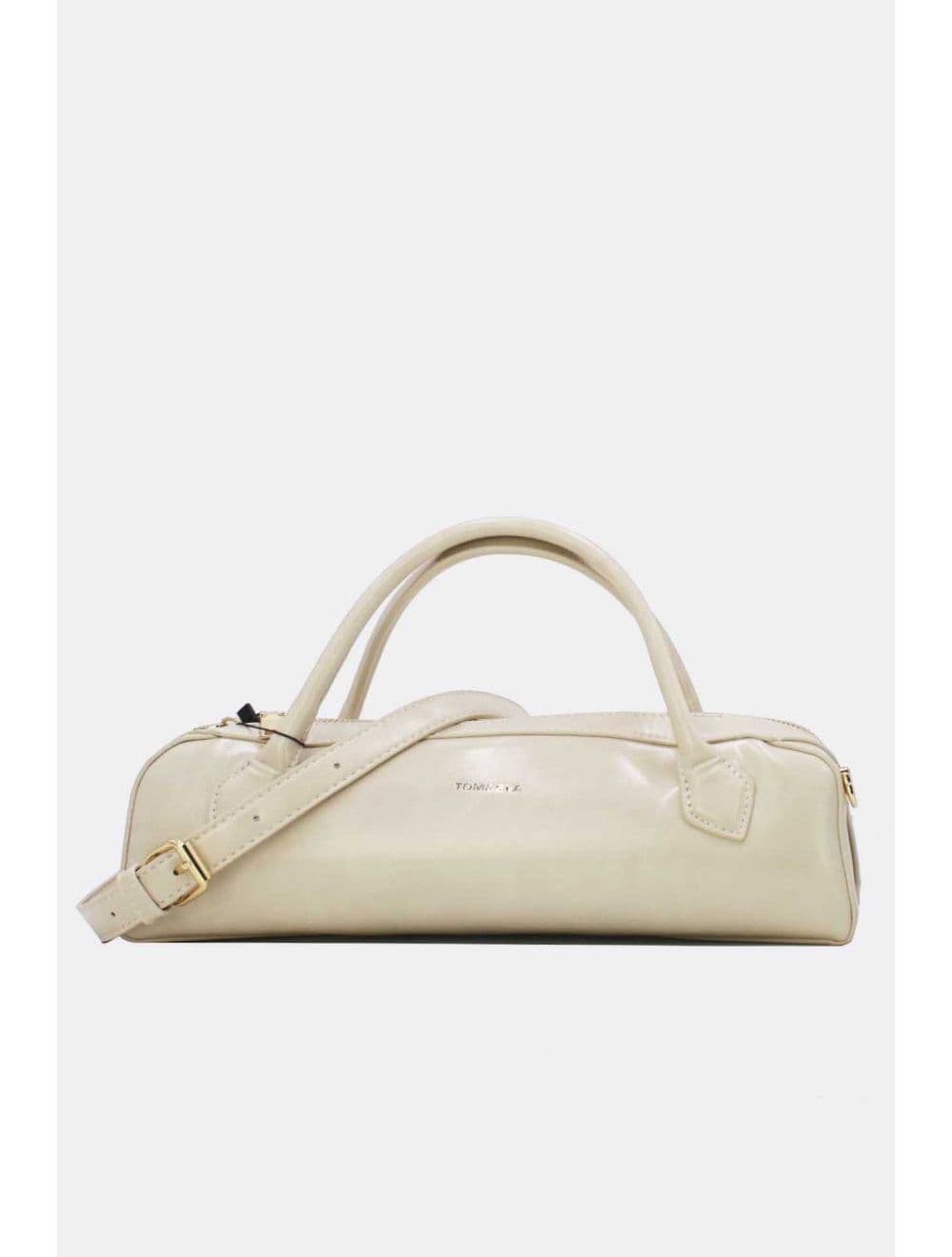 Sac Baguette Chic Effet Cuir Vernis 25P-6381-Beige