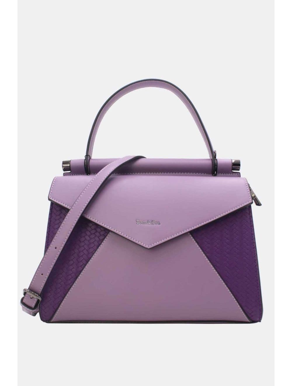 Sac à Main Effet Tressé 25B-6286-Violet