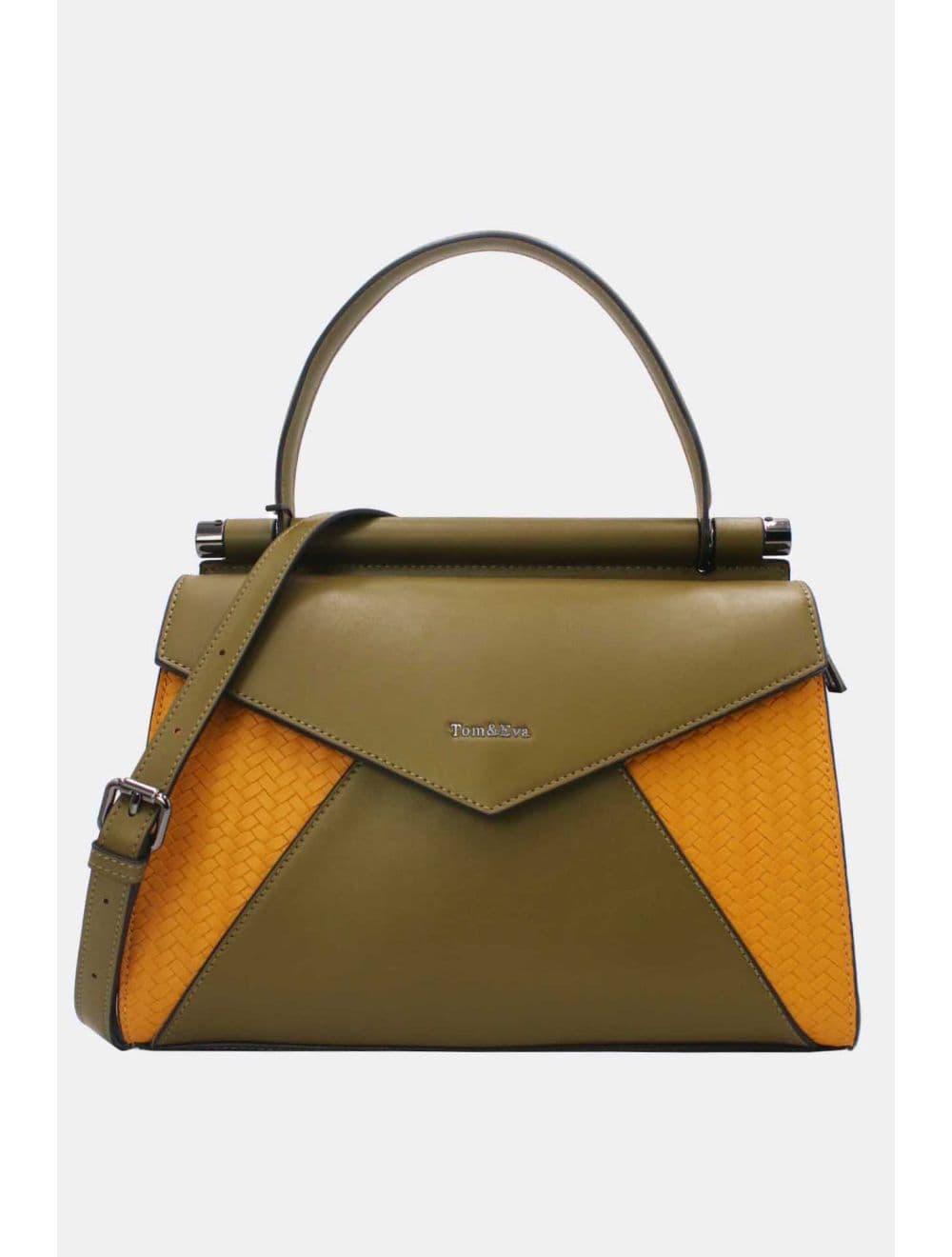 Sac à Main Effet Tressé 25B-6286-Jaune