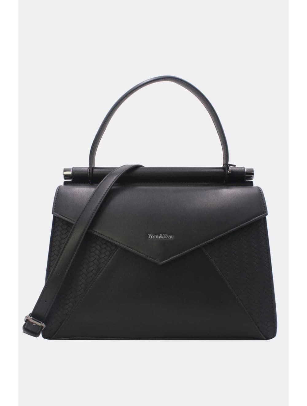 Sac à Main Effet Tressé 25B-6286-Noir
