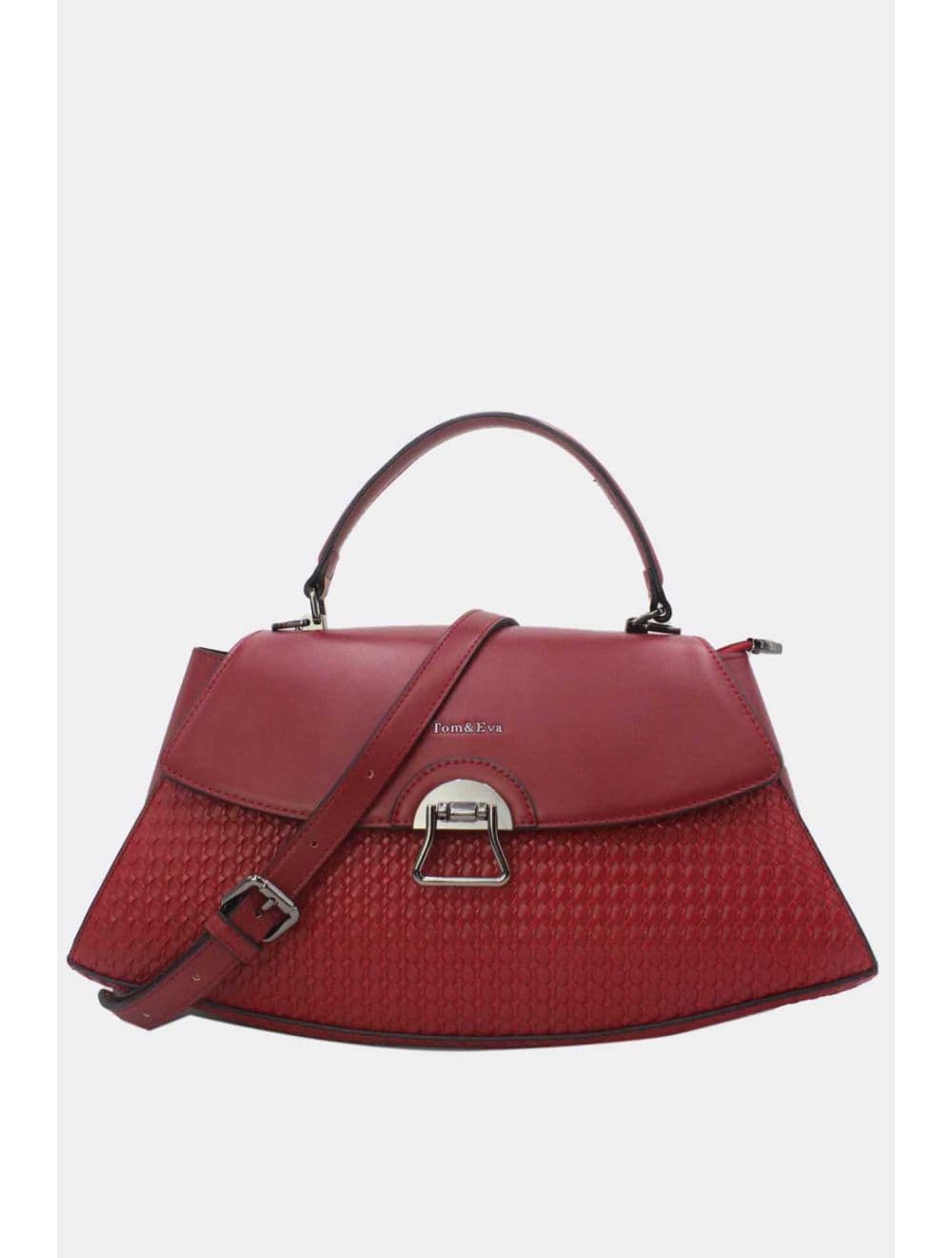 Sac à Main Effet En Paille RÉASSORT 25B-6230-Burgundy