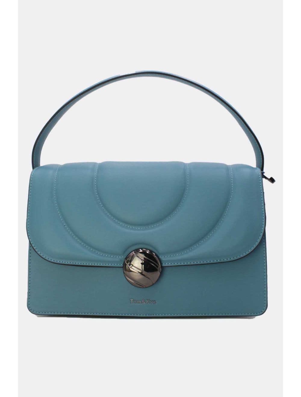 Sac Porté Épaule Bi-matière Femme 25B-6289-Bleu