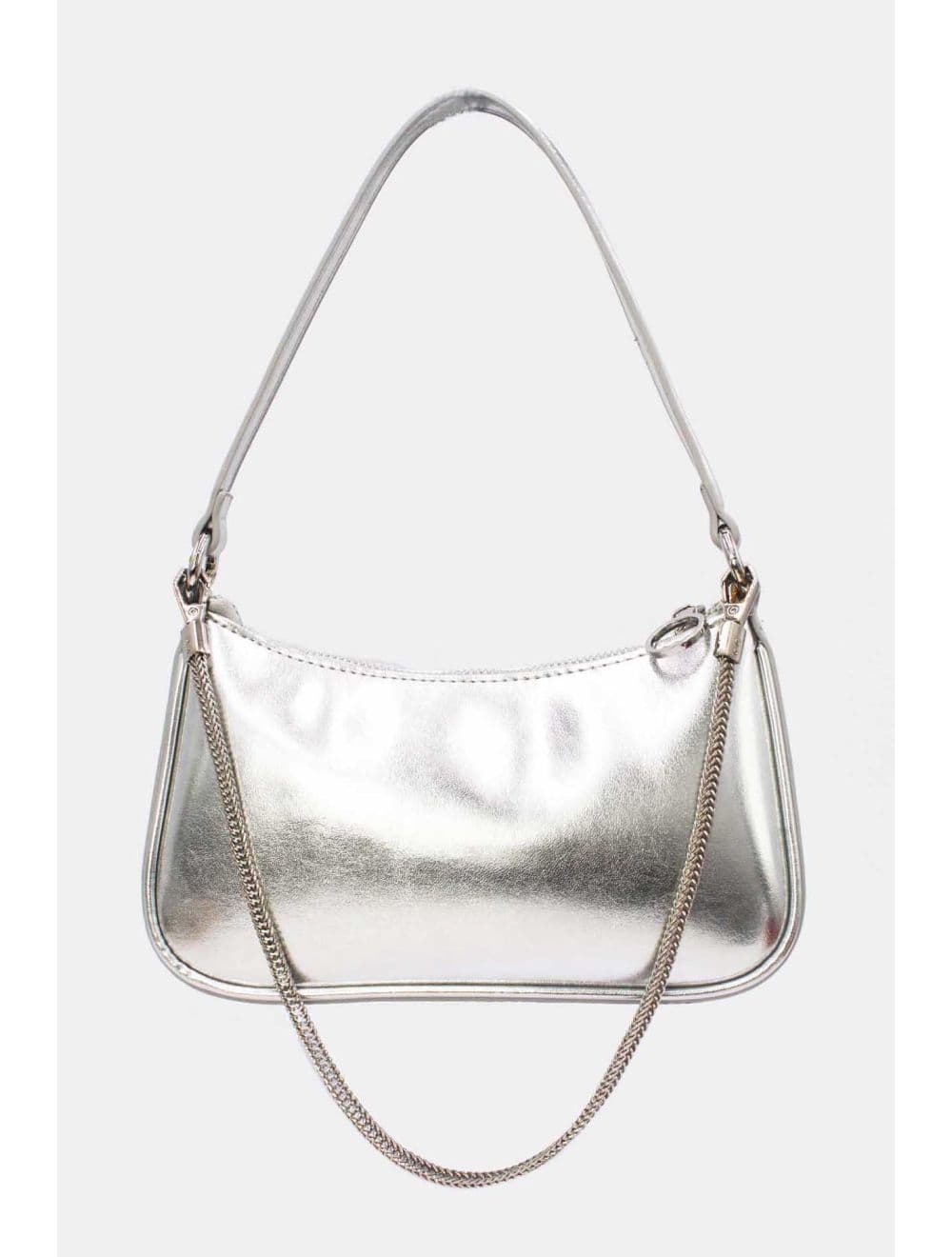Pochette Porté Épaule Avec Chaîne 25P-6328-Argenté