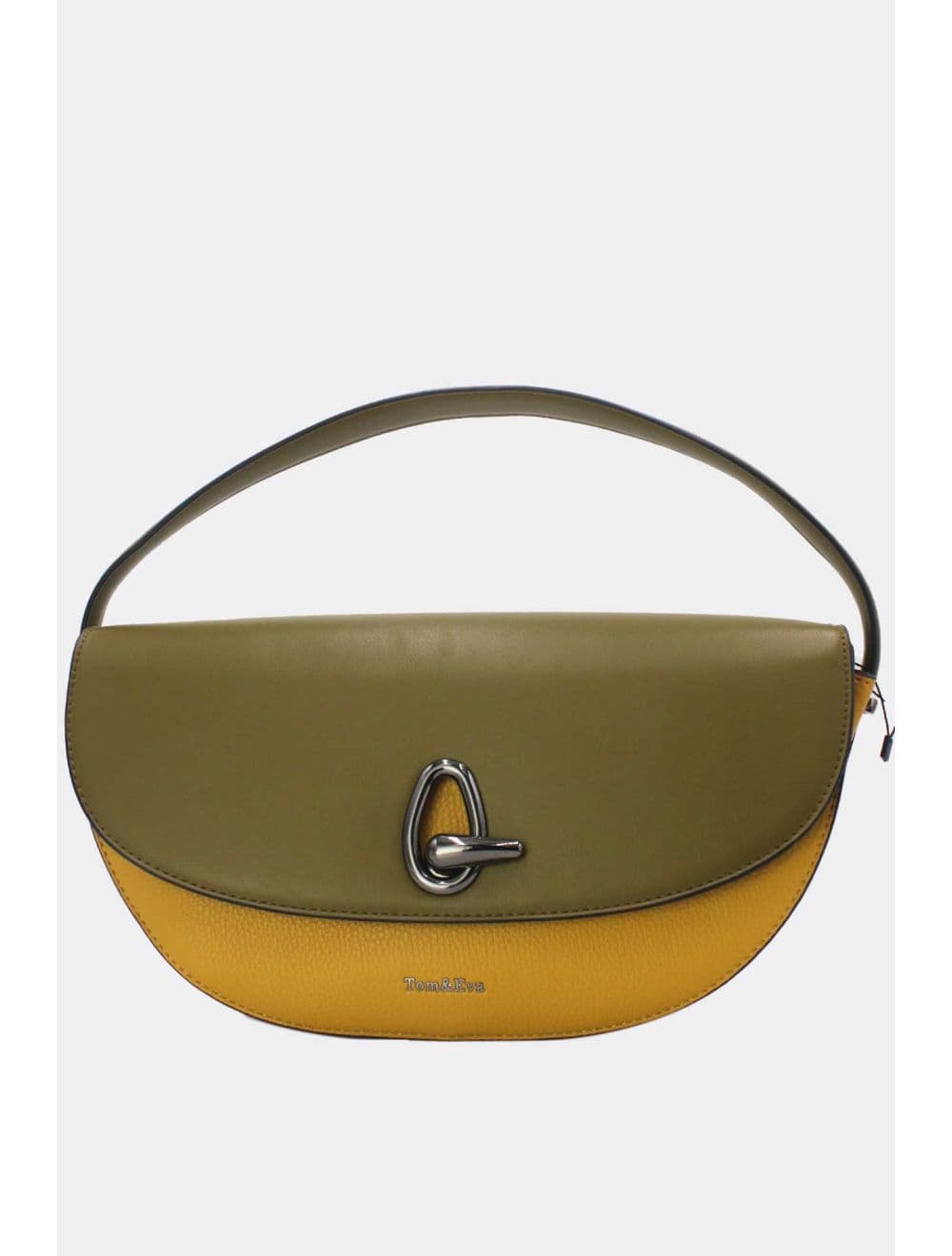 Sac Porté Épaule Bicolores Femme 25B-6299-Yellow/Green