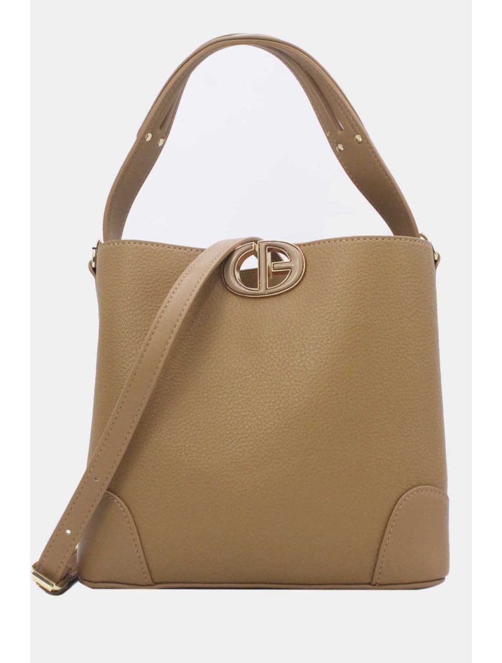 Sac Seau Porté Épaule Effet Cuir Grainé 25P-6162-Kaki