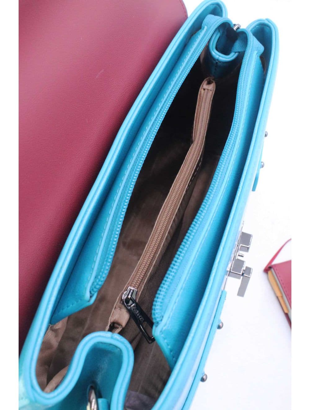Sac à Main Style Vintage 25B-6154-Bleu