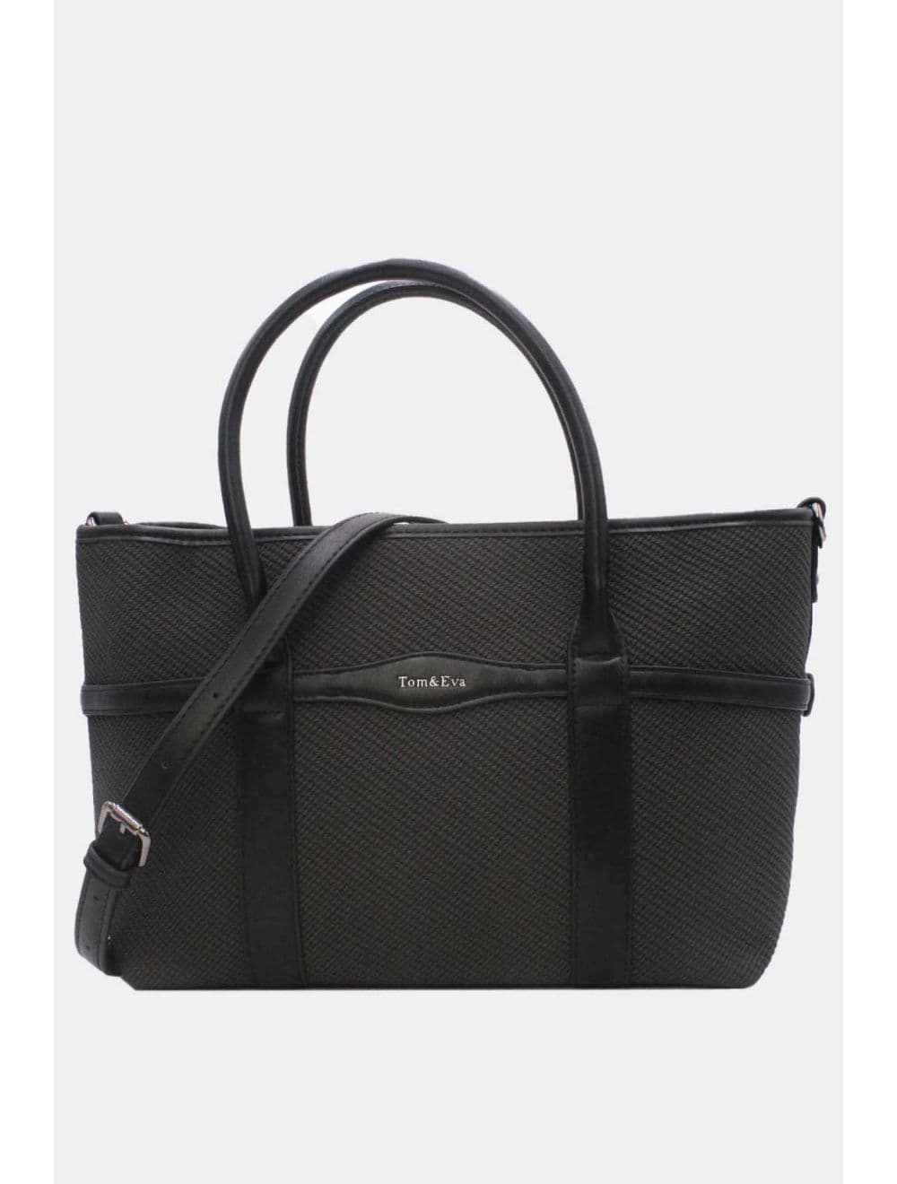 Sac à Main Effet Tissu Transformable 25B-6153-Noir