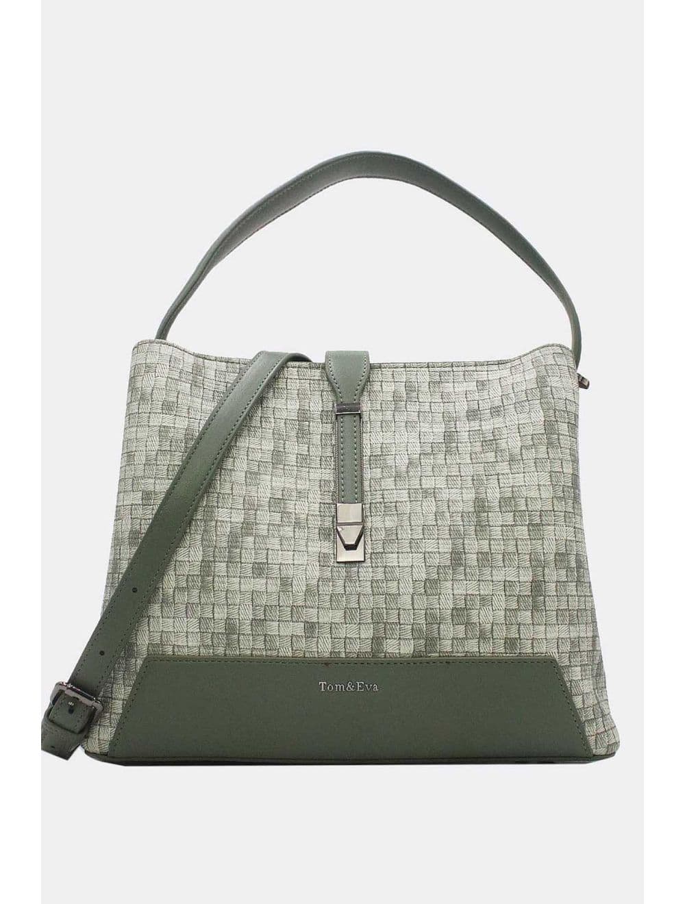 Sac Seau Double Porté Effet Tissu 24B-6105-Vert