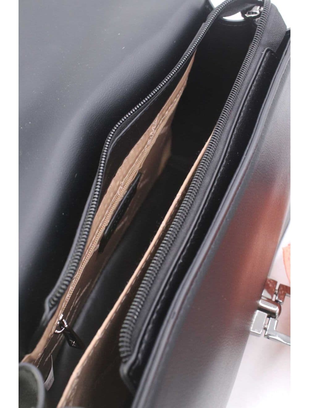 Sac à Main Effet Tissu Vintage 25B-6231-Noir