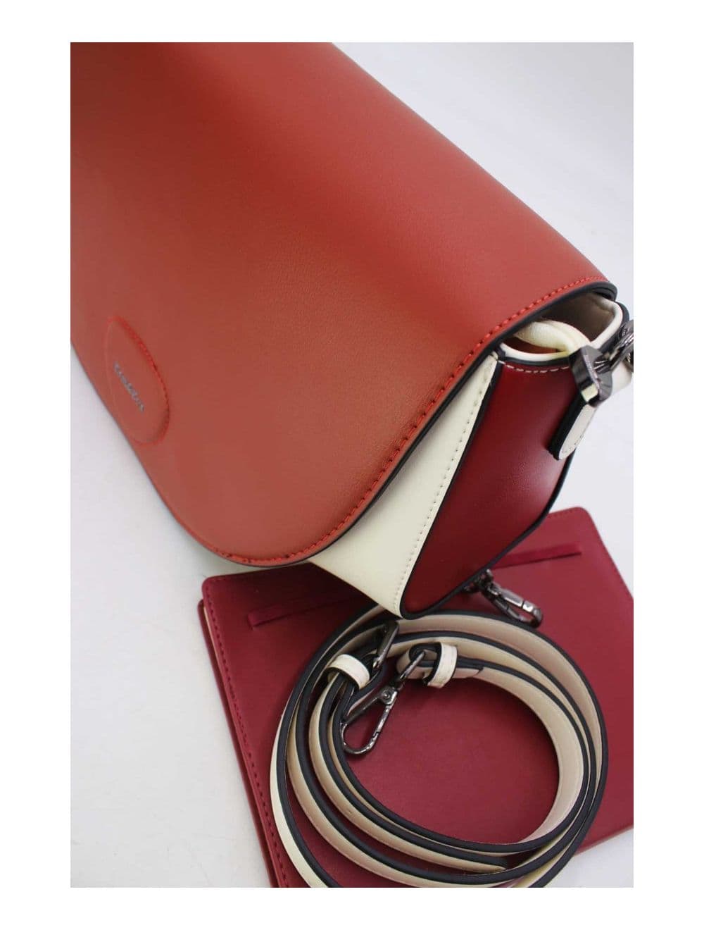 Sac Porté Épaule Tricolore 24B-6012-White/Red/Orange
