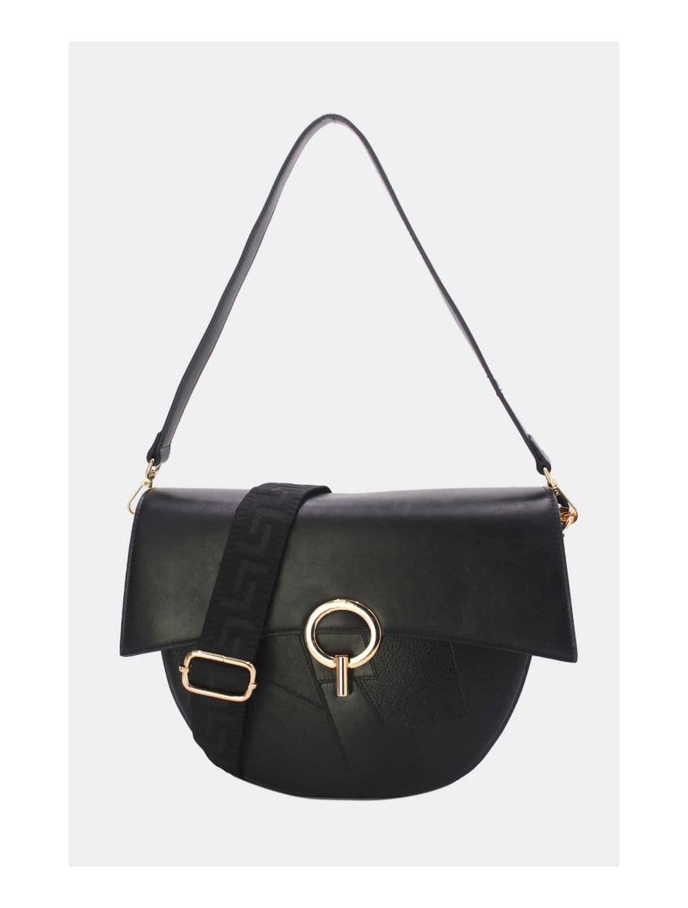 Sac Bandoulière à Boucle d'Or 24B-6002-Noir