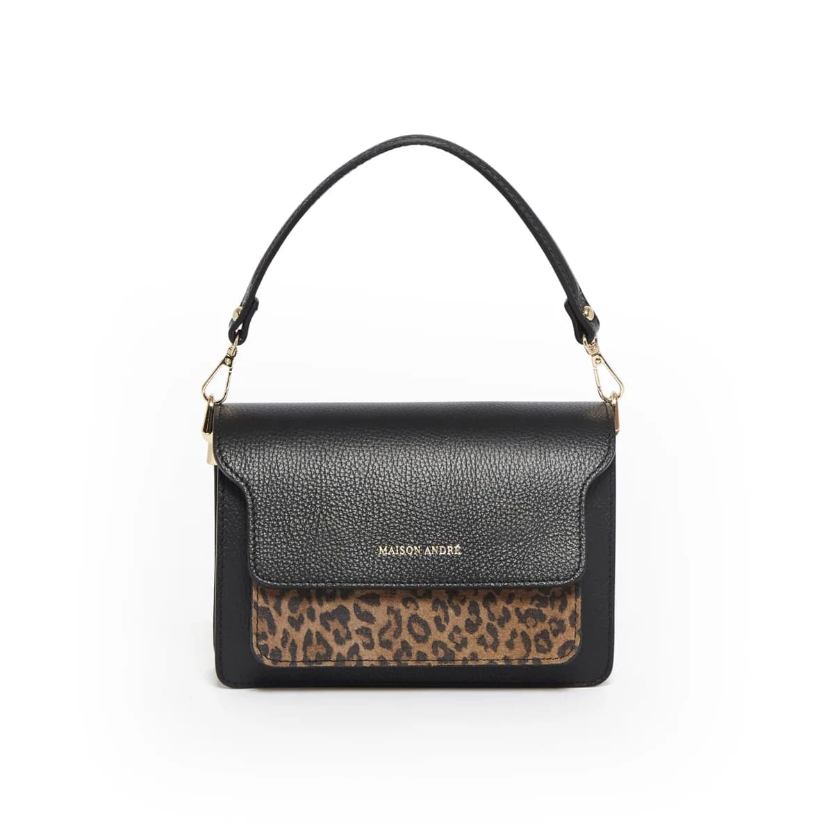 Sac à bandoulière Belleville Noir / Léopard