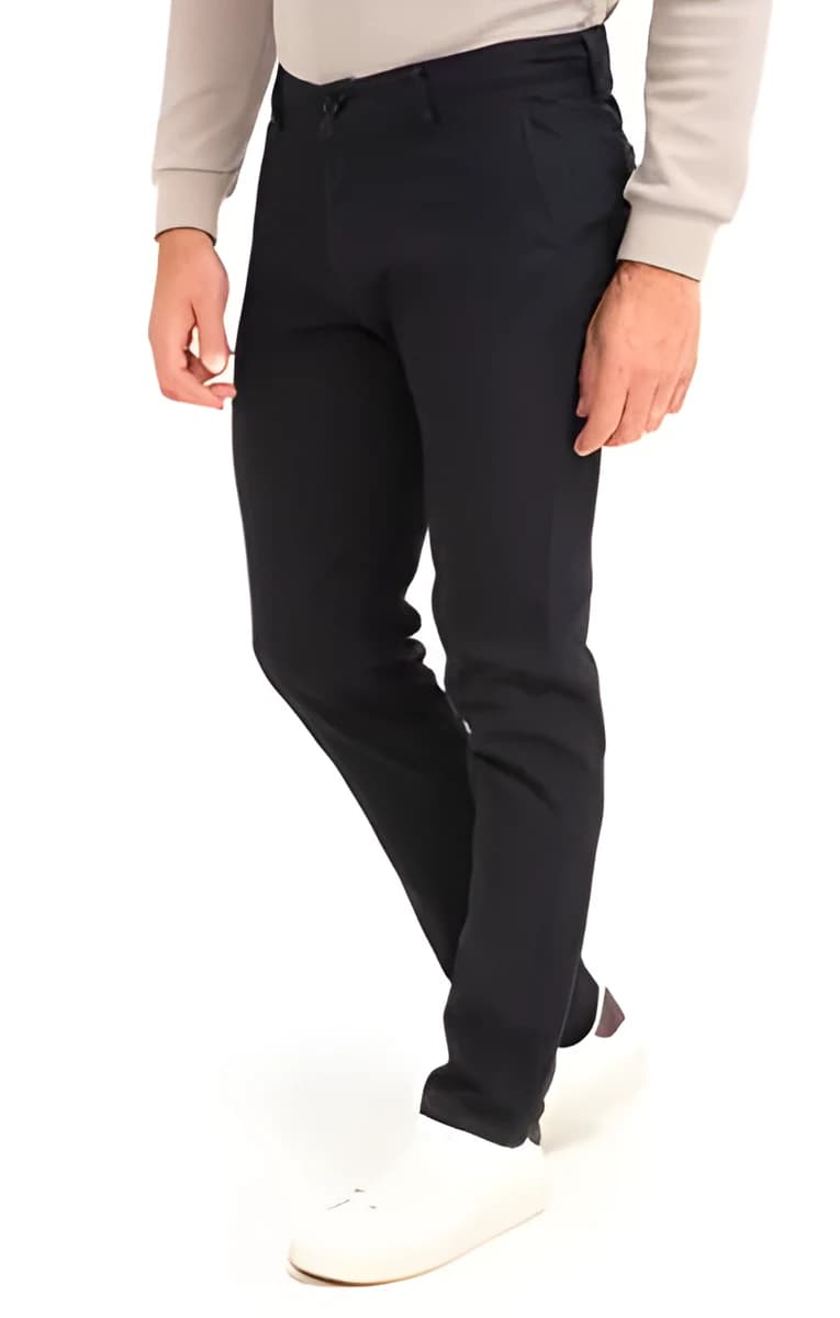 Pantalon chino ajusté DENY – Marron