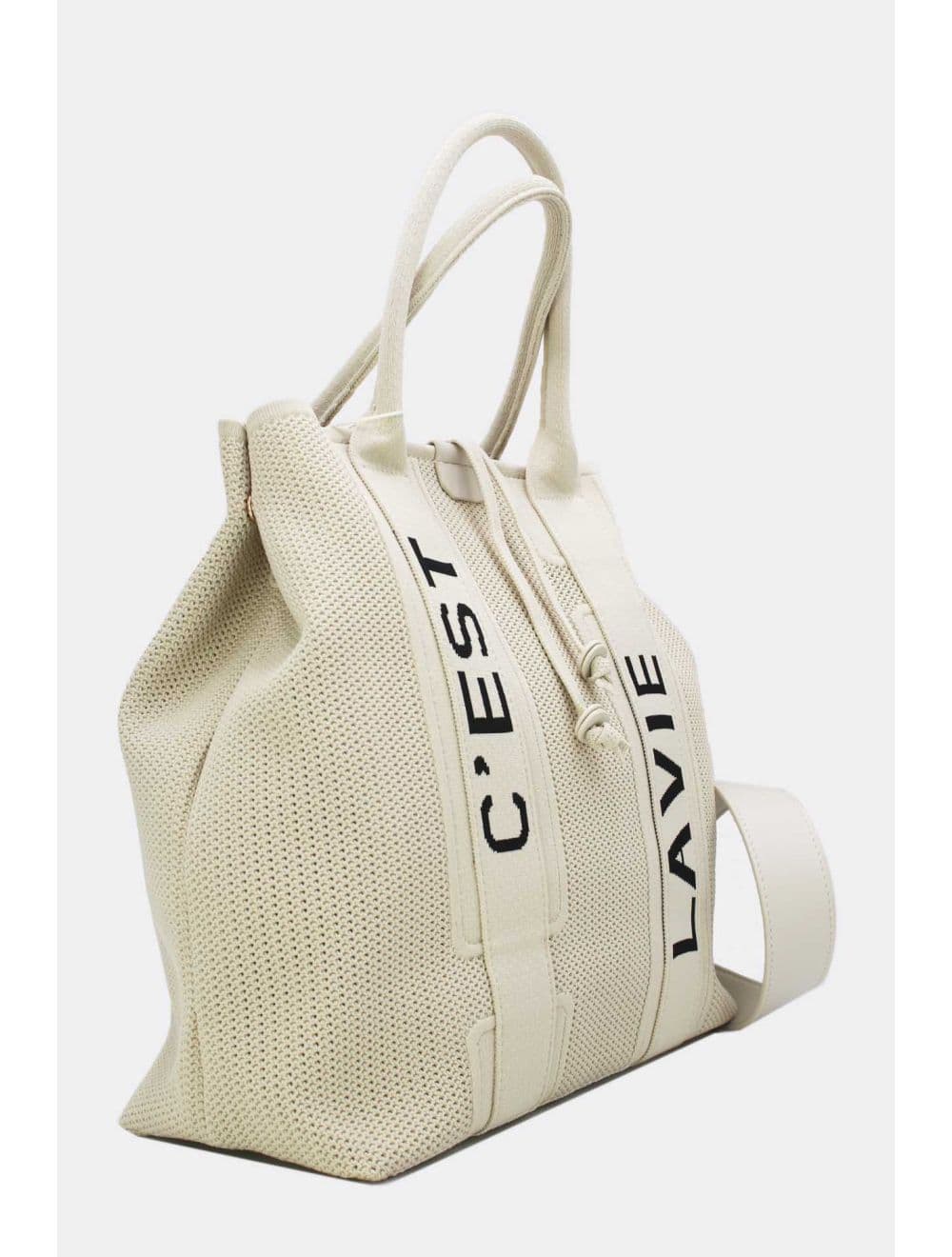 Sac Cabas Transformable En Maille 24B-6081#-Beige