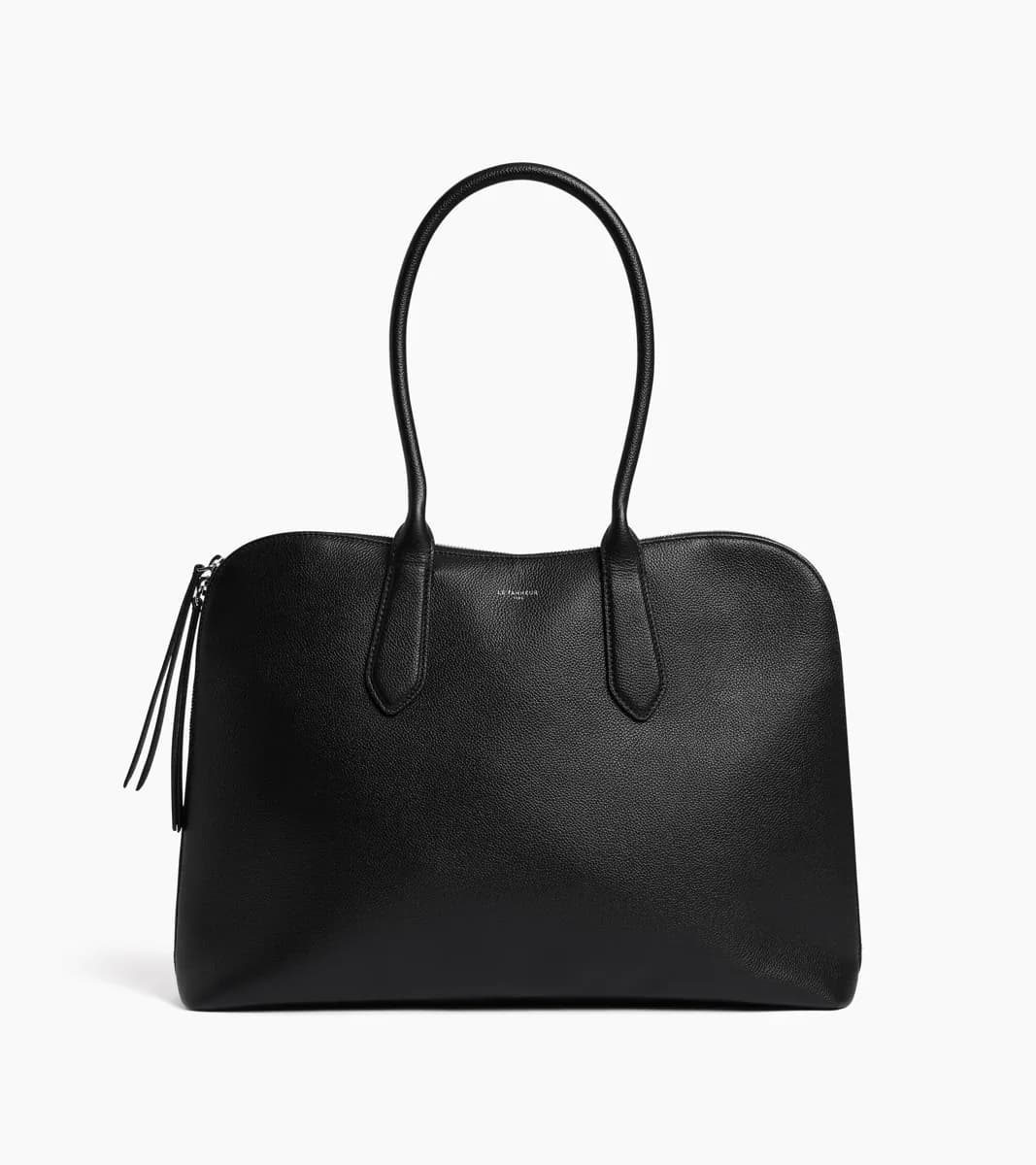 Porte documents 14" Apolline en cuir grainé – Black
