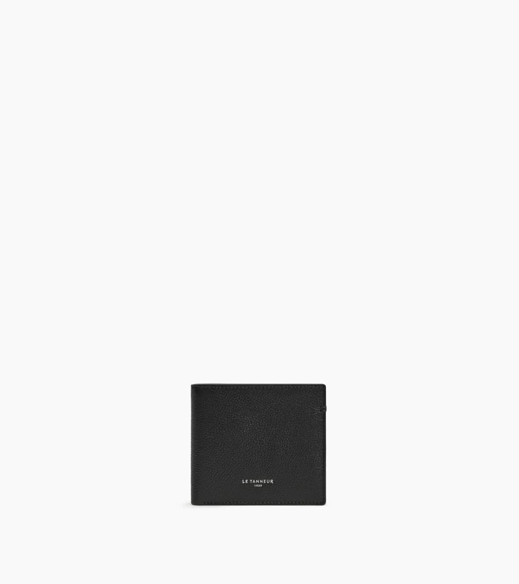 Porte cartes horizontal Lucien en cuir grainé – Black