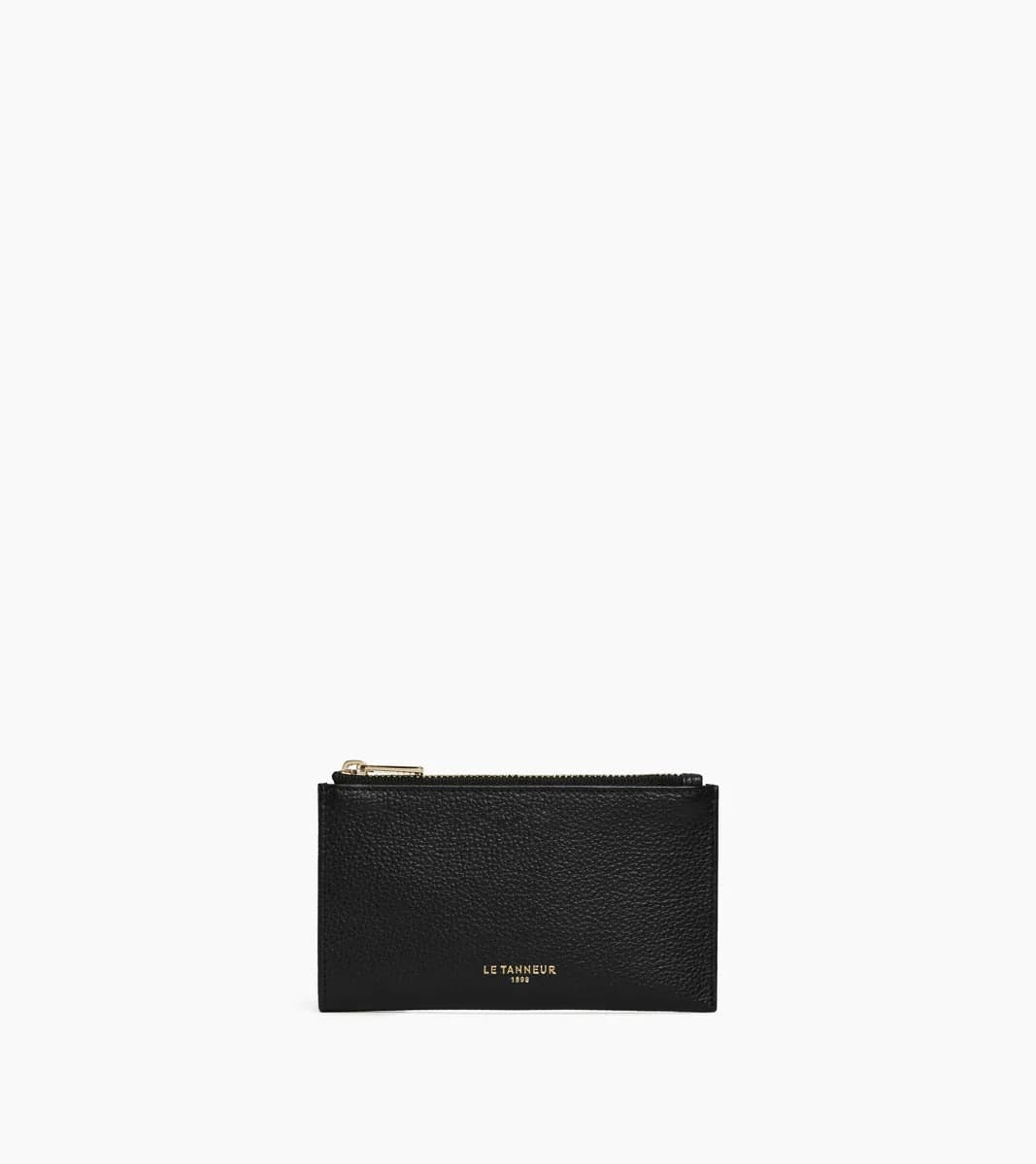 Etui clés zippé Albertine en cuir grainé – Black