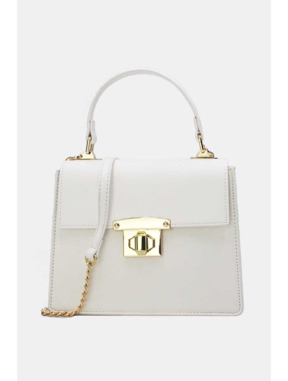 Petit Sac à Main Carré 25P-6330-Blanc