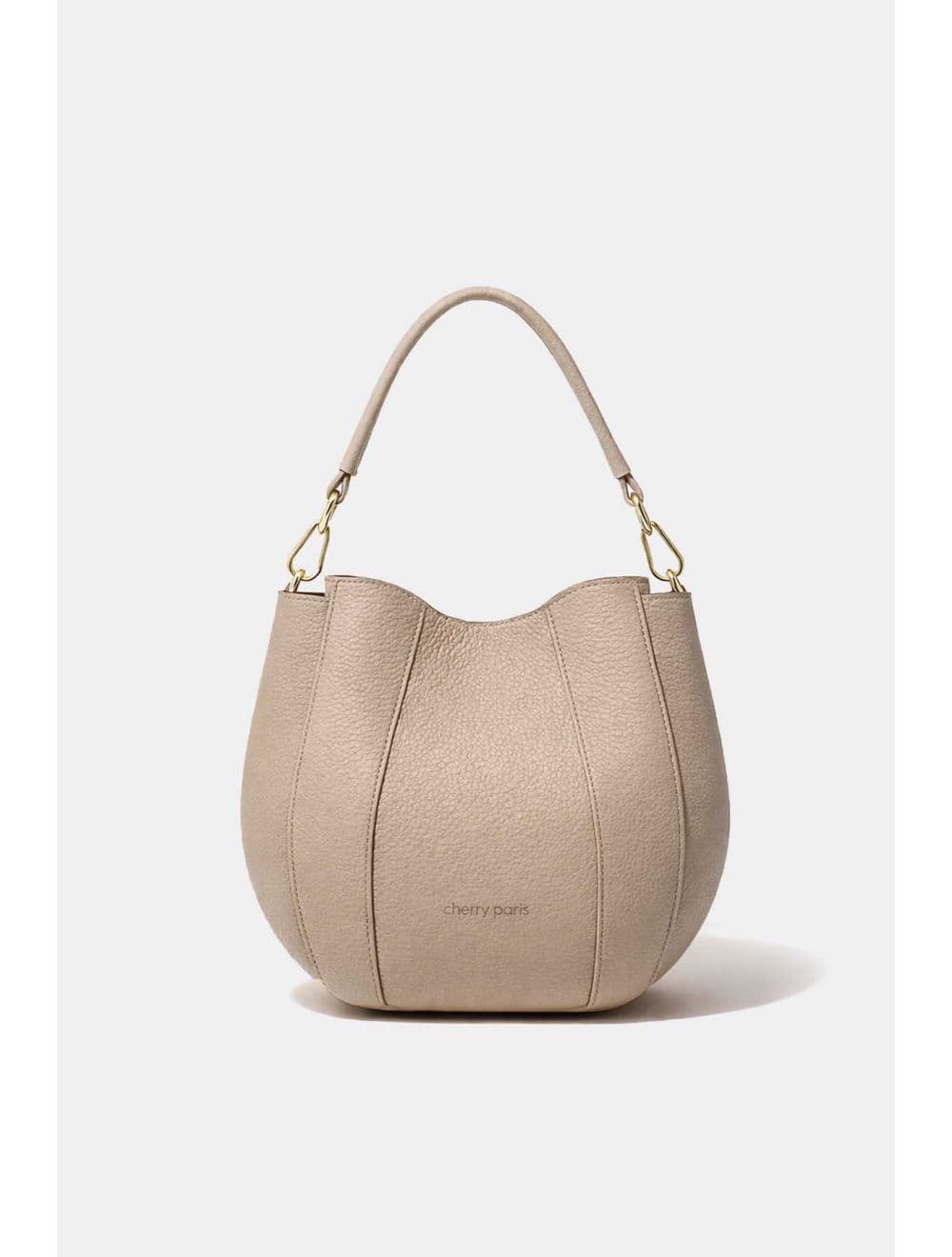 Sac Porté Épaule En Cuir Vachette Grainé 4204 ODÉLIA-GRANITE