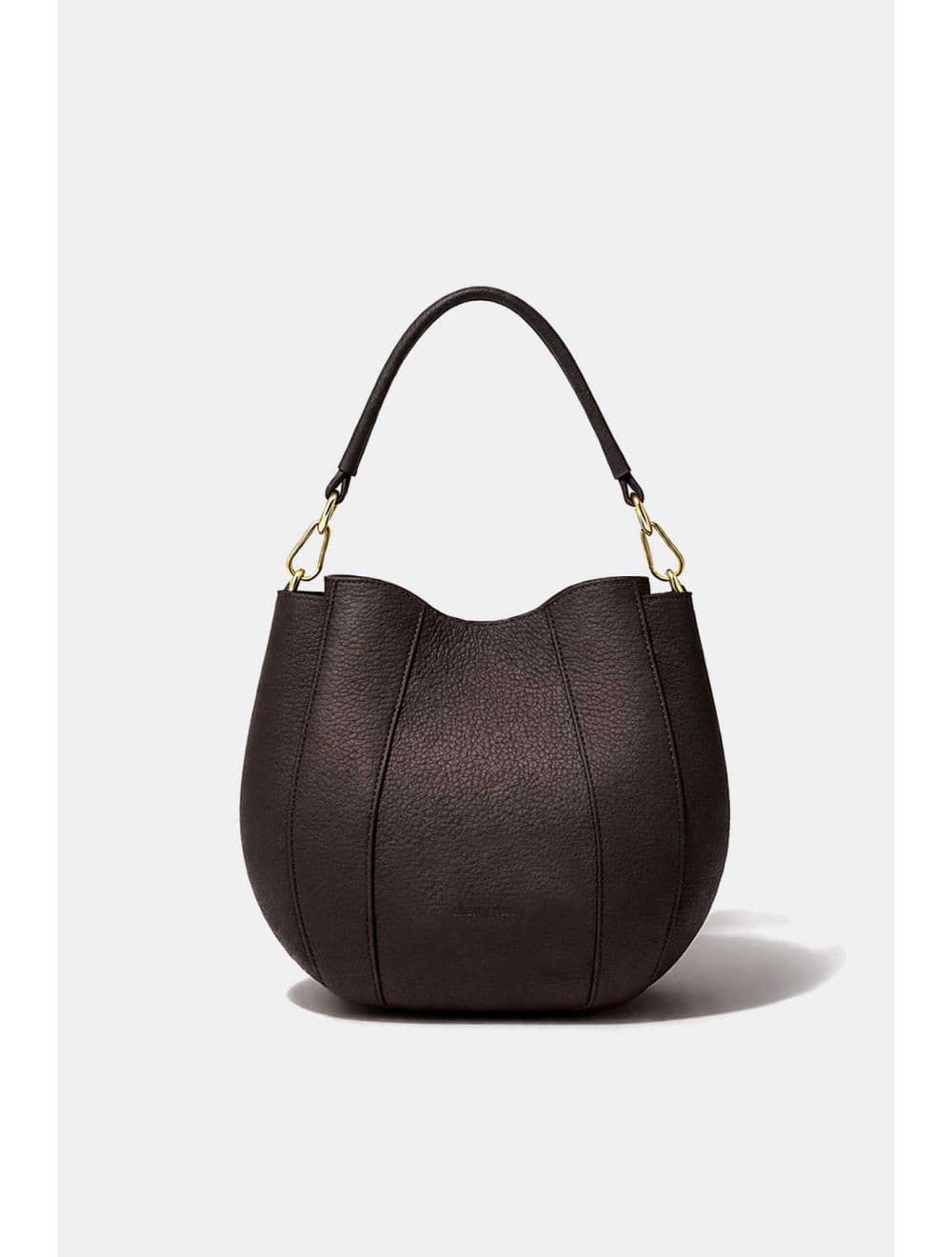 Sac Porté Épaule En Cuir Vachette Grainé 4204 ODÉLIA-CHOCOLAT