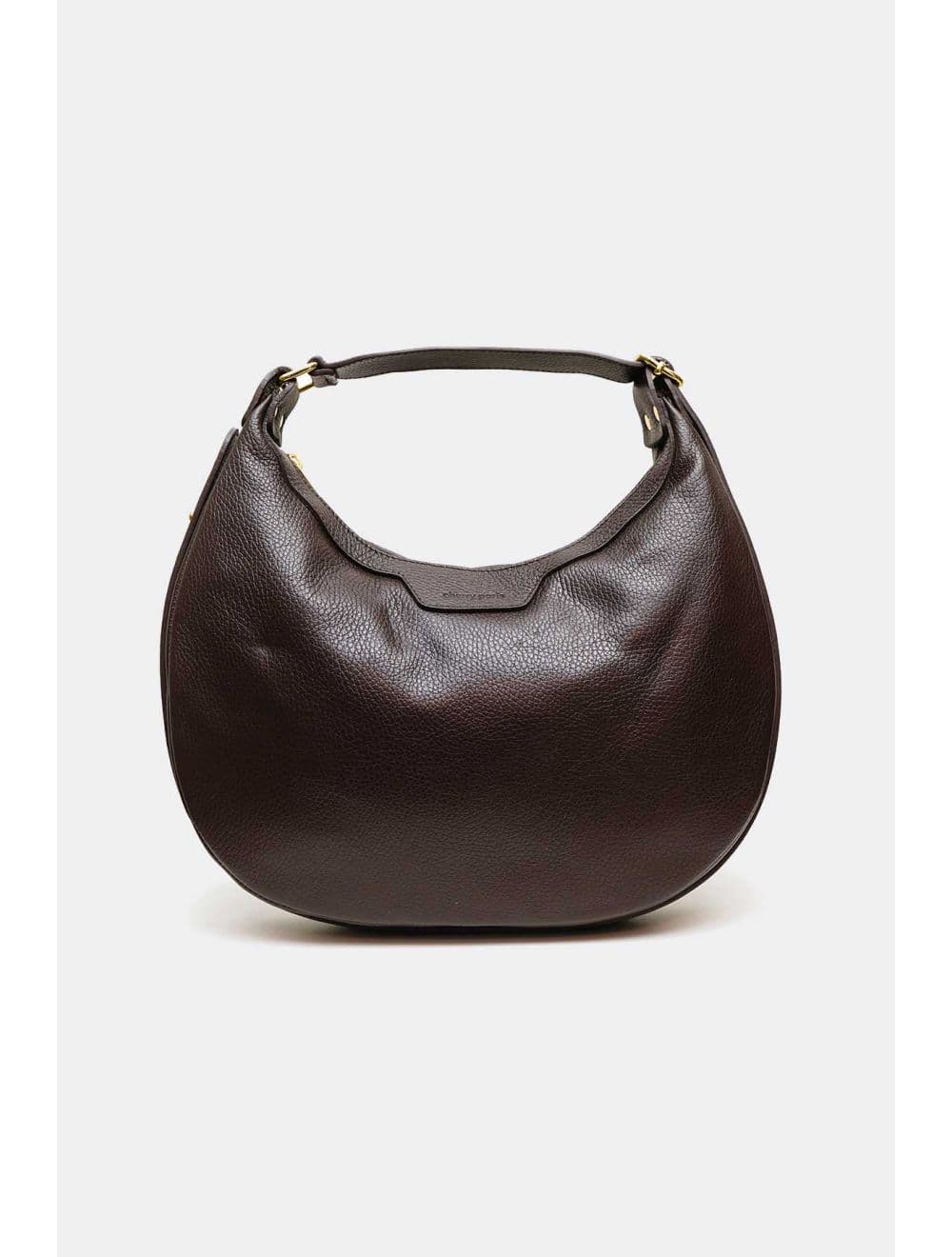 Sac Demi Lune En Cuir Vachette Grainé 4201 ALYZÉE-Chocolat
