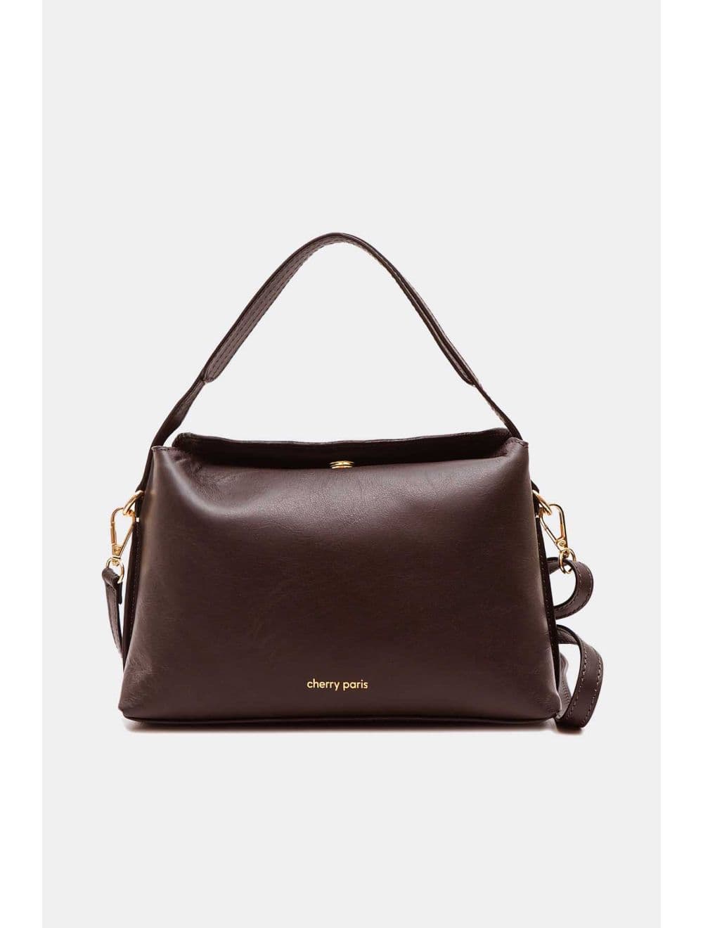 Sac à Main En Cuir De Vachette 4184 HÉLÈNE-Chocolat