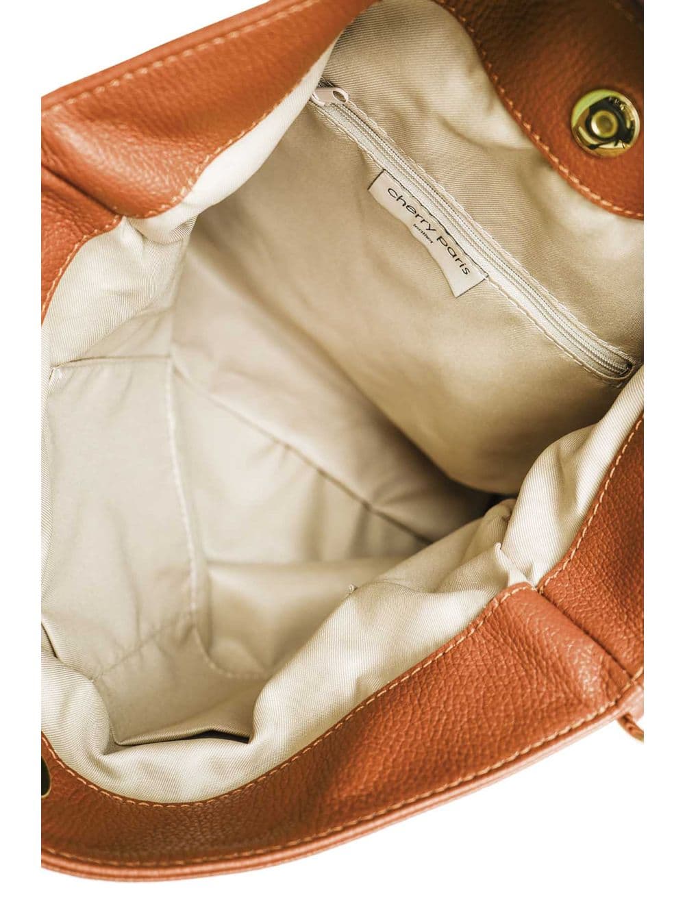 Sac Porté Épaule En Crôute Cuir Vachette Suède Grainée 4190 CELINA SUEDE-Camel