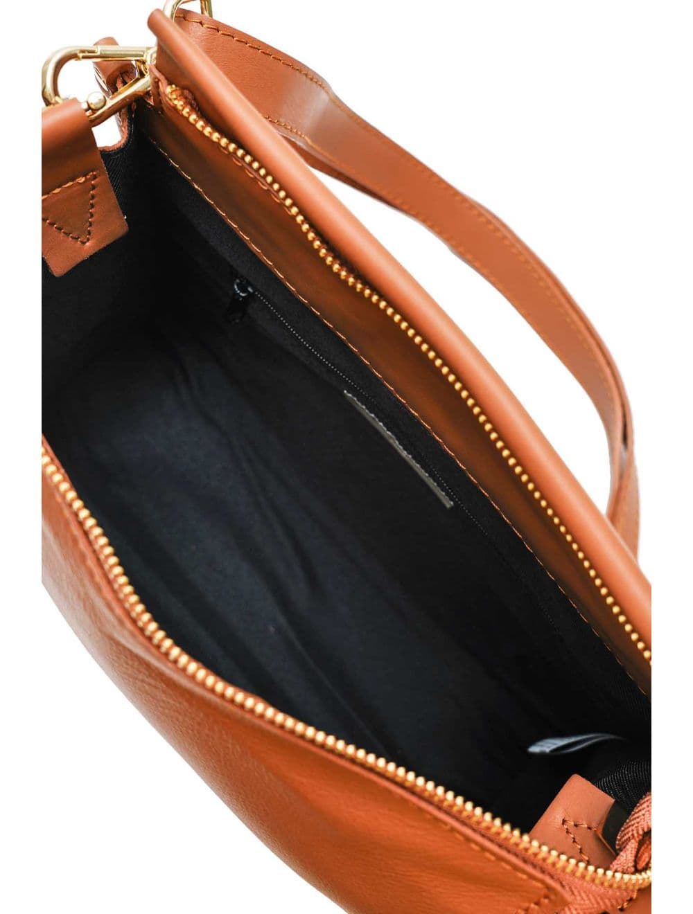 Sac Bandoulière Porté Croisé Forme Seau En Cuir De Vachette 4183 TAÏS-Camel