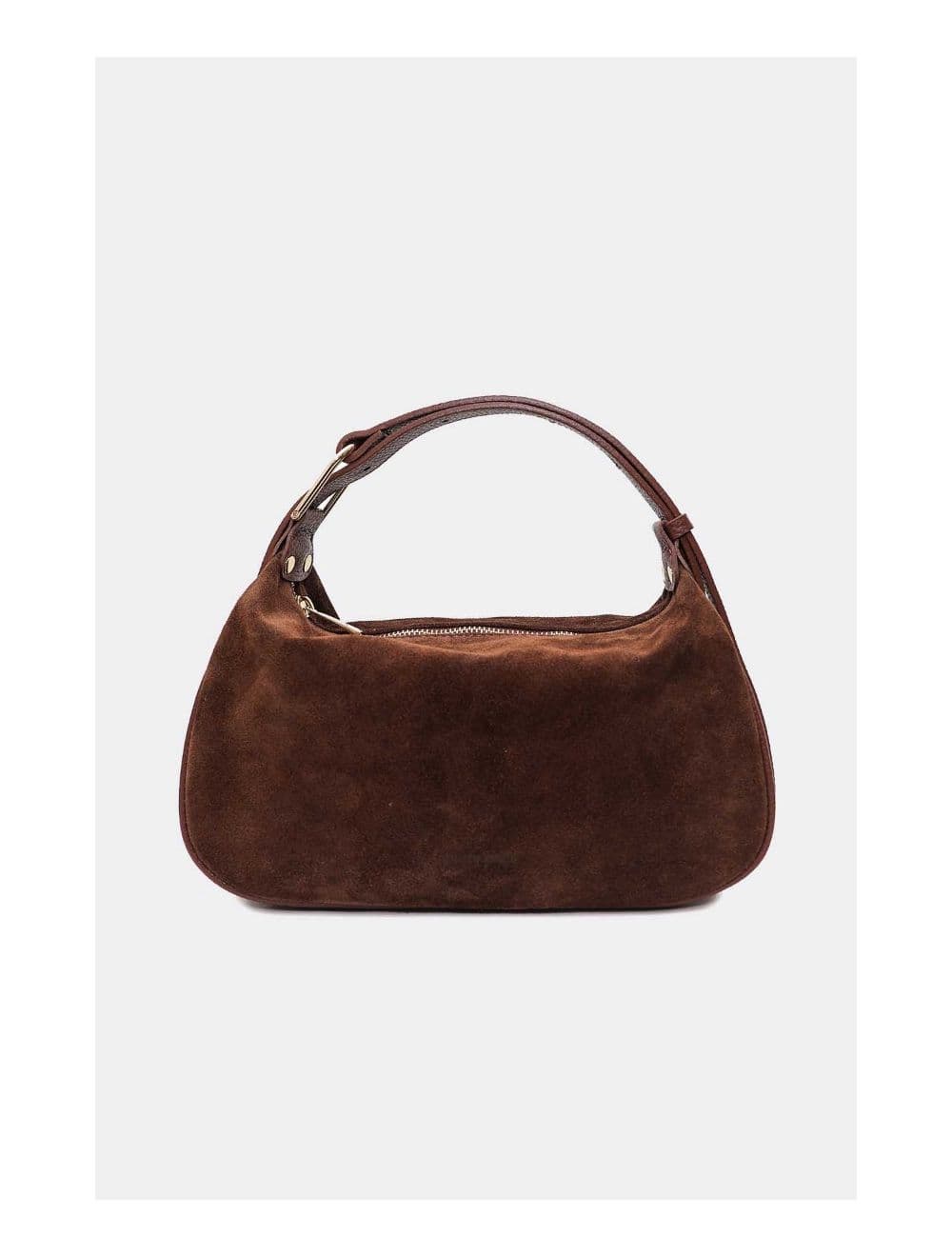 Sac Double Porté En Croûte de Cuir Vachette Suède 4159 AMICIE SUEDE-Marron