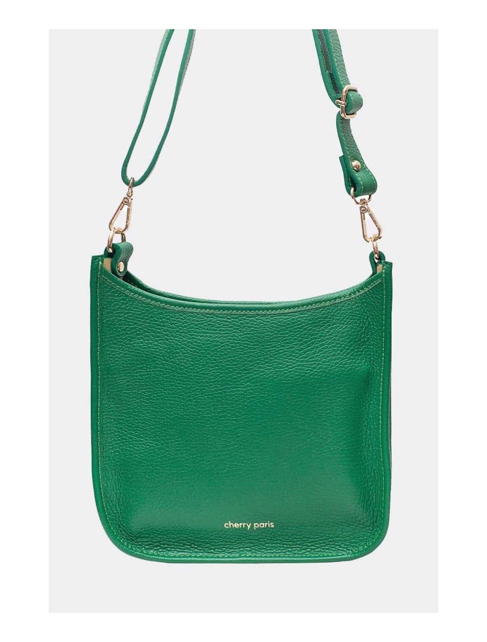 Sac Porté Travers en Cuir Vachette Grainée SIENNA 4057-VERT EMERAUDE