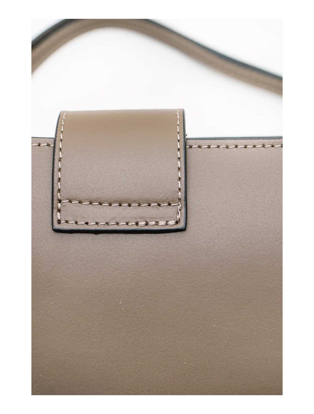 Sac Porté Croisé en Croûte Cuir Vachette Lisse 4077 TIGUIDA-Taupe