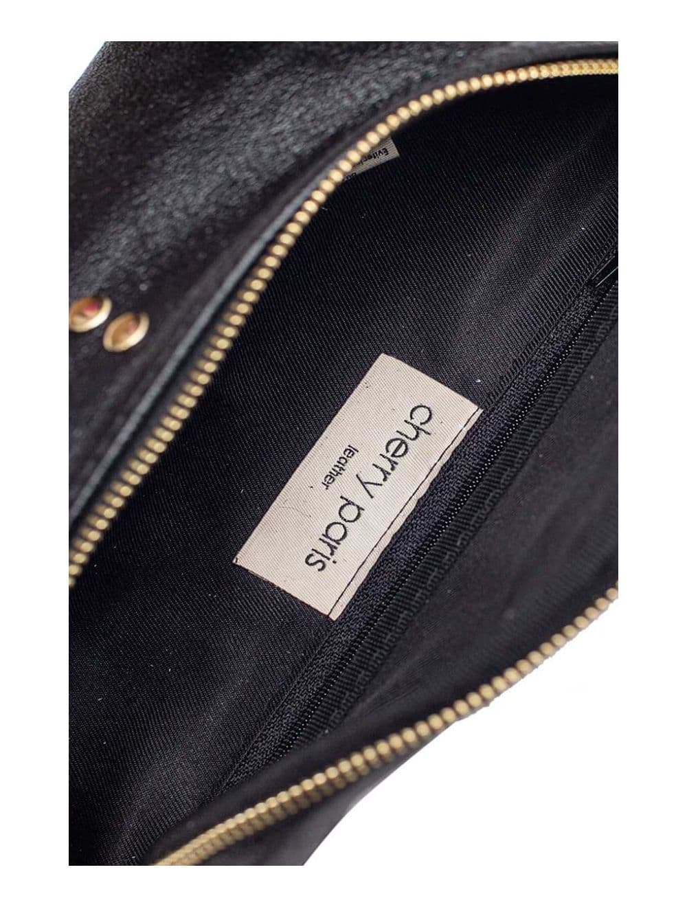 Sac Banane en Croûte de Cuir Vachette Métallisé NELLY METAL-4061-Black
