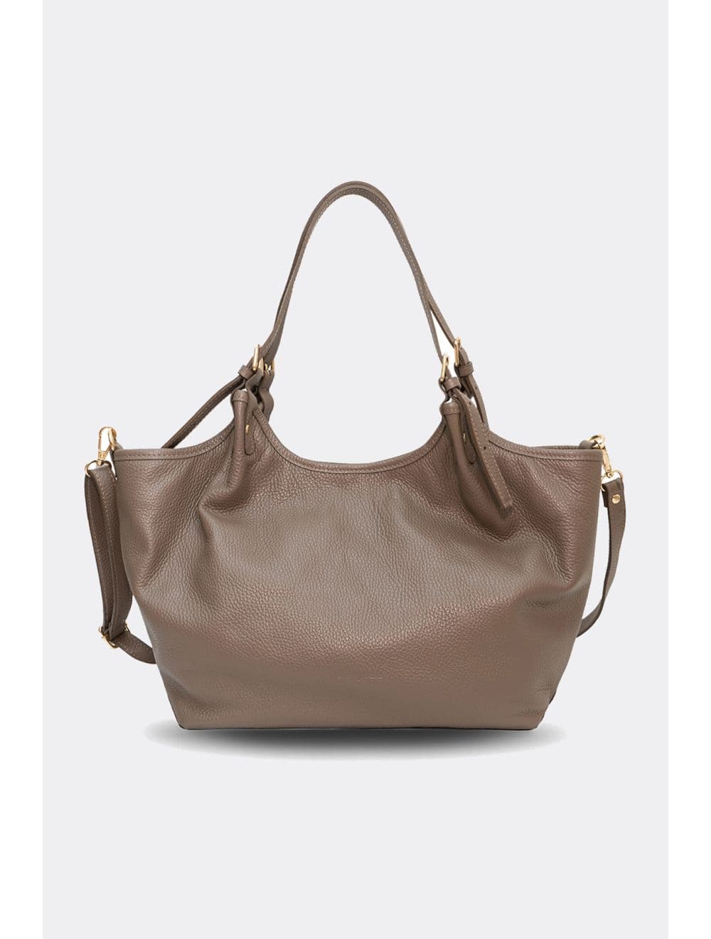 Sac Cabas En Cuir De Vachette Grainée 4178 SHANNA-Taupe