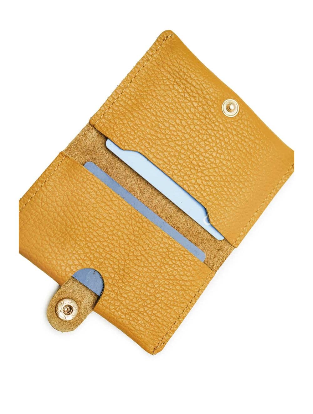 Porte-cartes en cuir de vachette grainée-4905 ERINE GRAINÉ-Moutarde