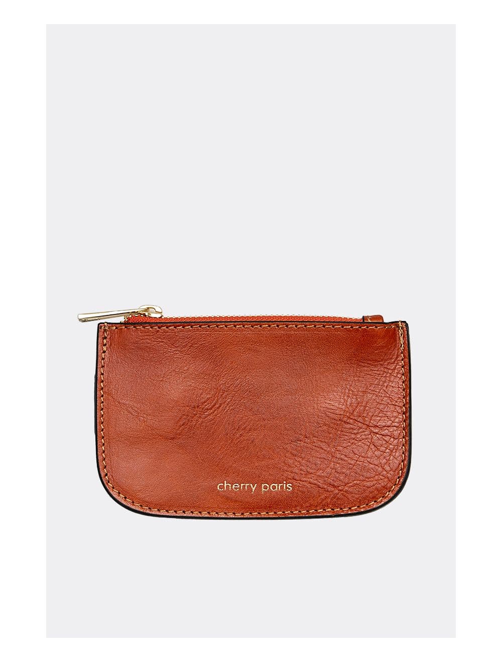 Porte-monnaie Croûte Cuir Vachette-NATHALIE 3999-CAMEL