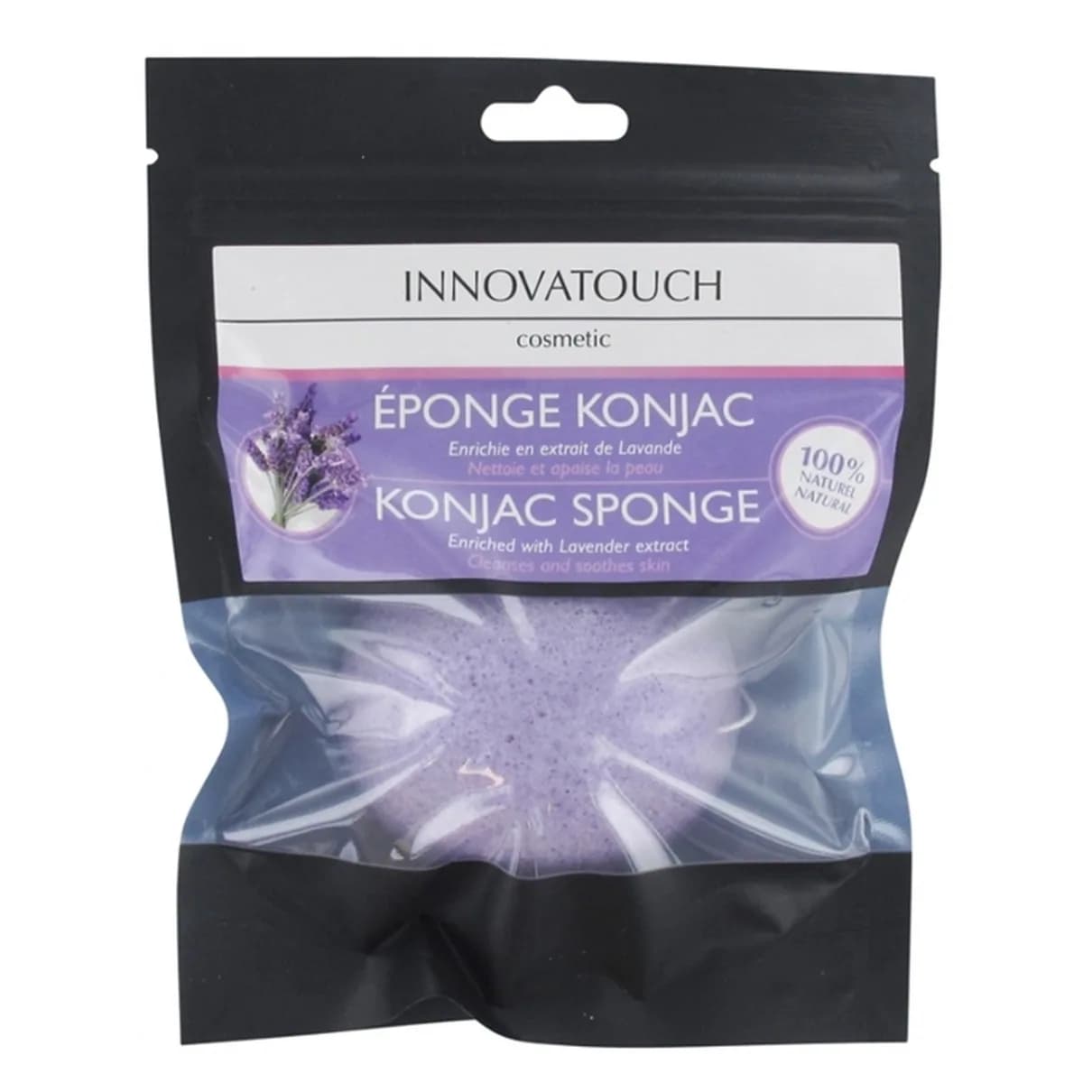 Éponge Konjac Extrait de Lavande – Gommage