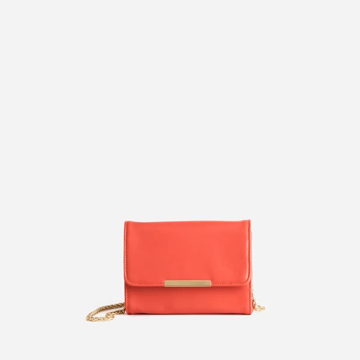 Sac pochette rouge orangé