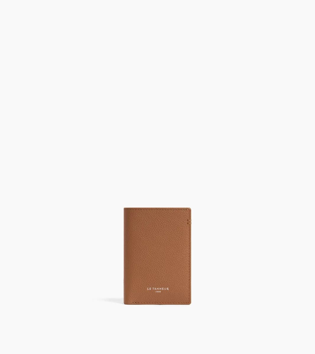 Petit porte cartes Lucien en cuir grainé – Tan Brown